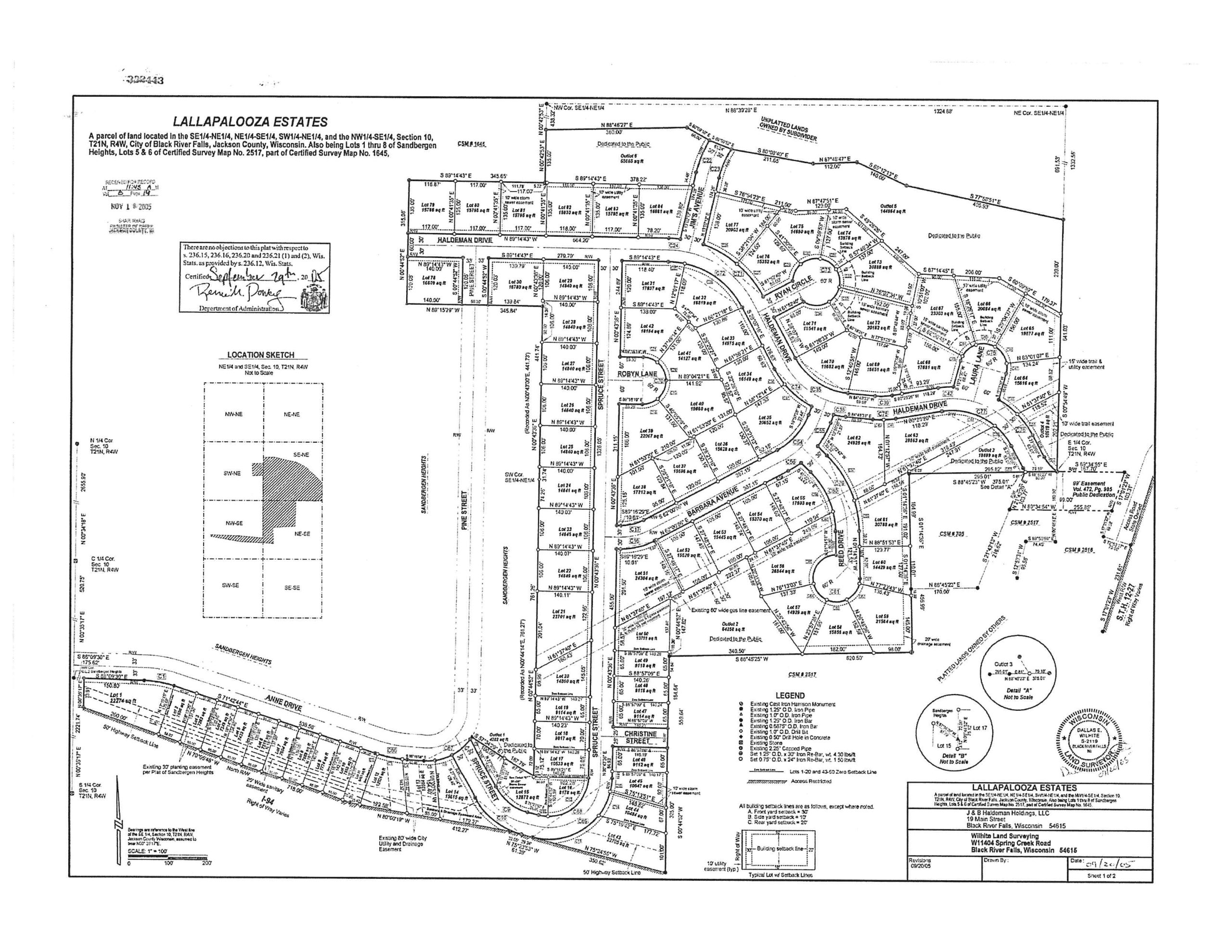 Lallapalooza-Estates-Plat-Map – City of Black River Falls